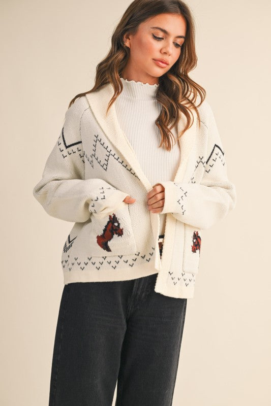 Ivory Horse Sweater