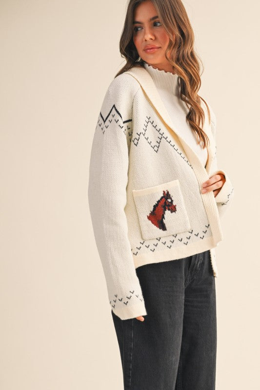 Ivory Horse Sweater