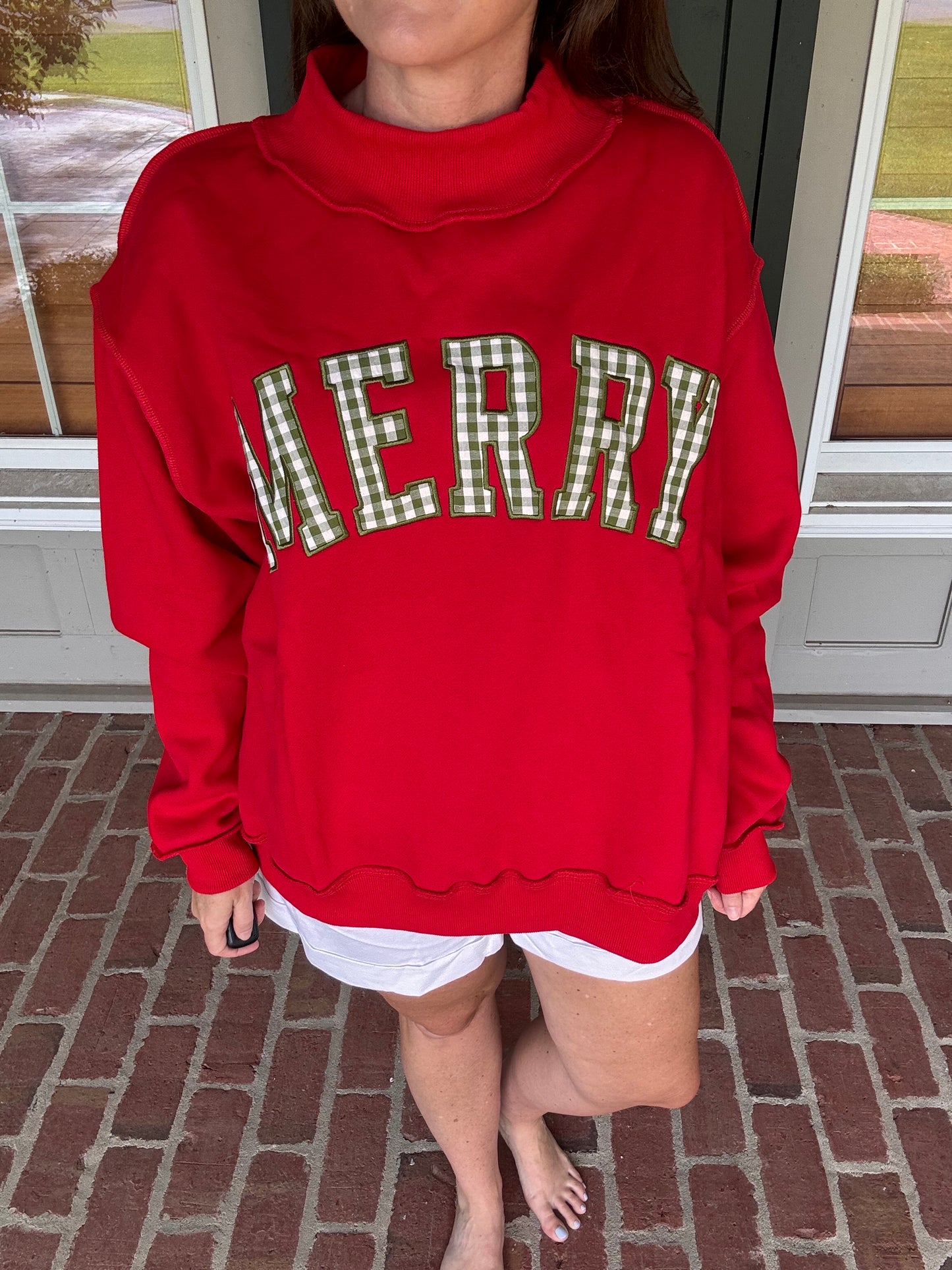 Merry Mockneck Sweatshirt *Christmas in July pricing until 7/12*