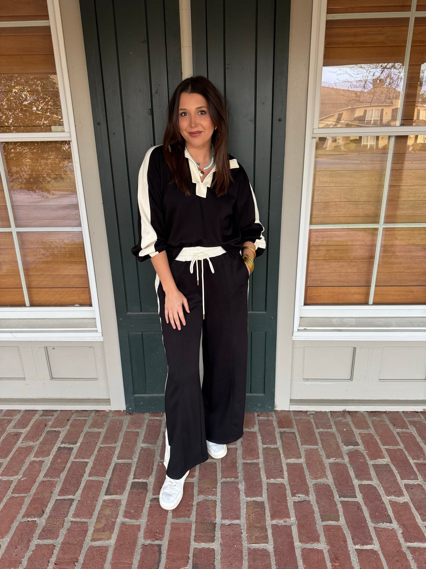 Black Athleisure Pant Set