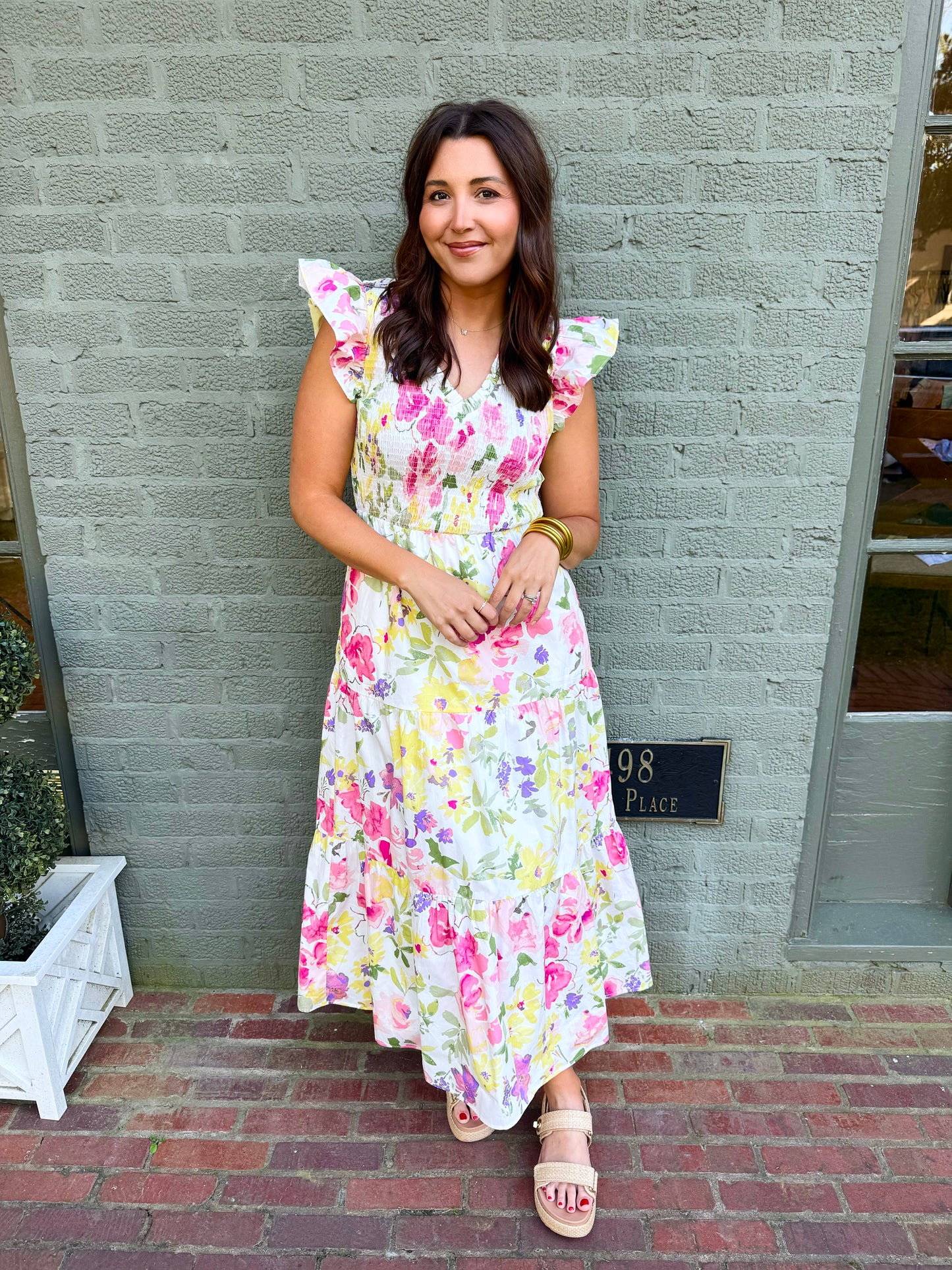 Leonie Floral Tiered Midi