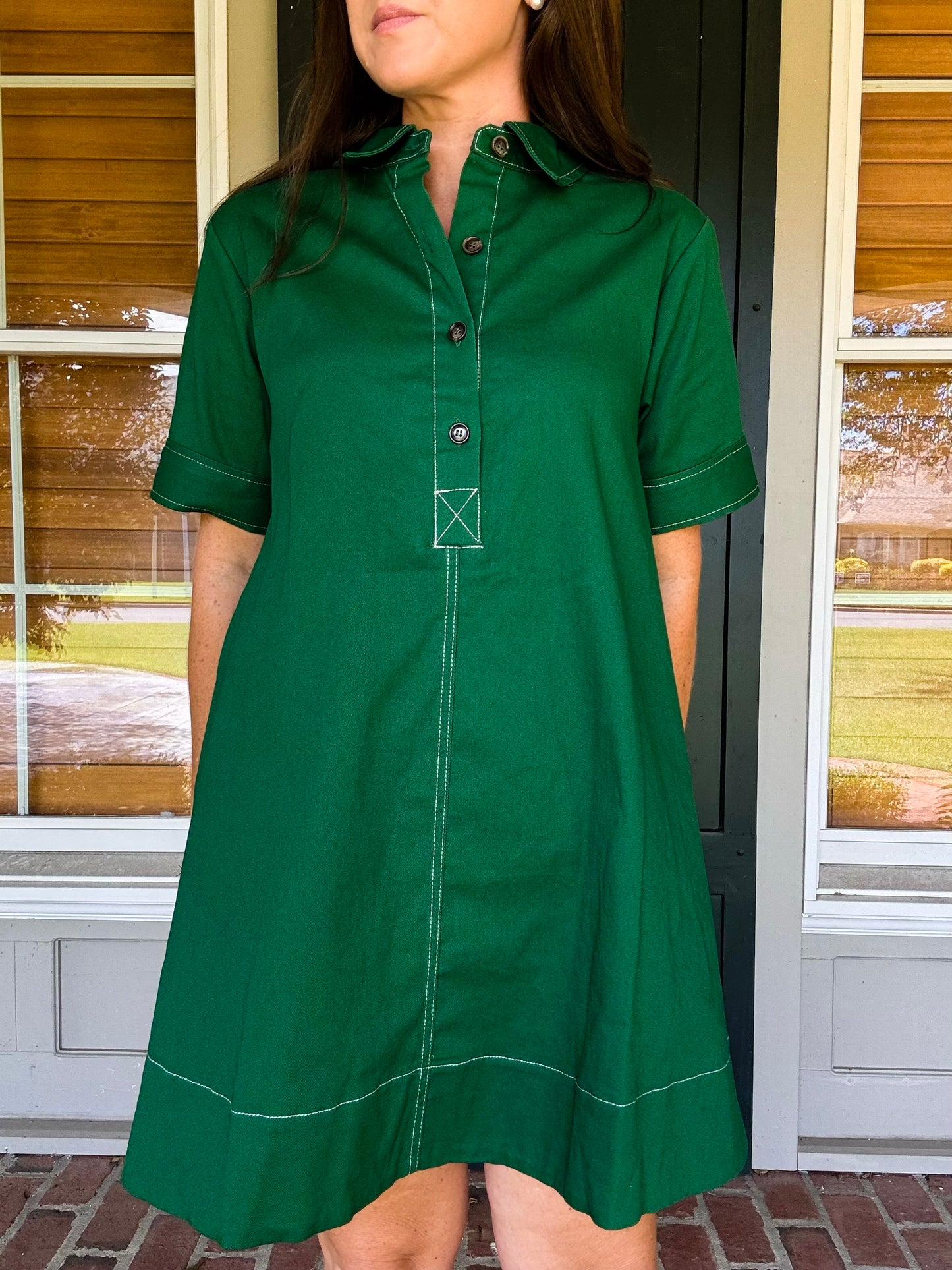 Pine Denim Shirt Dress