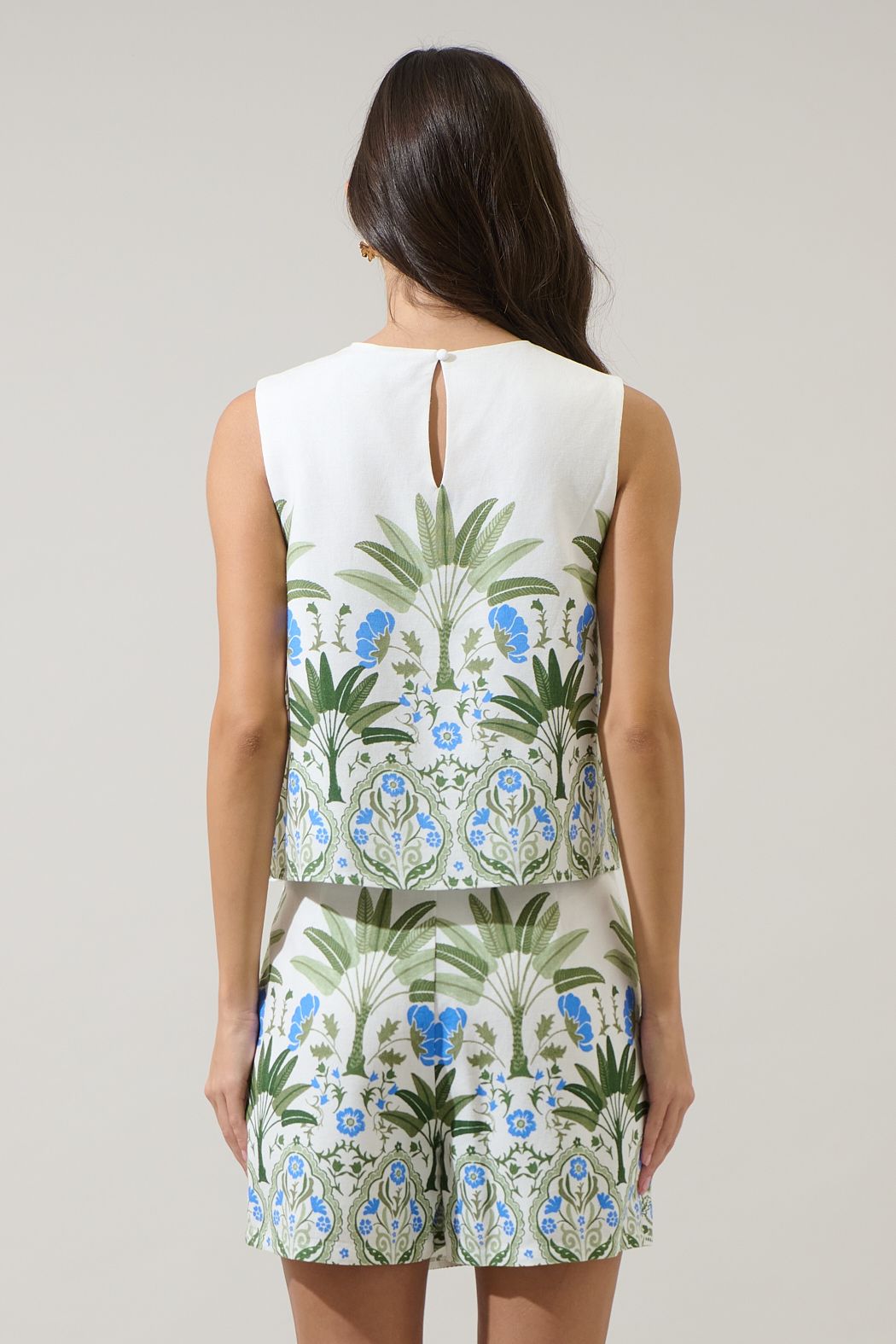 Floral Wrap Skort Set