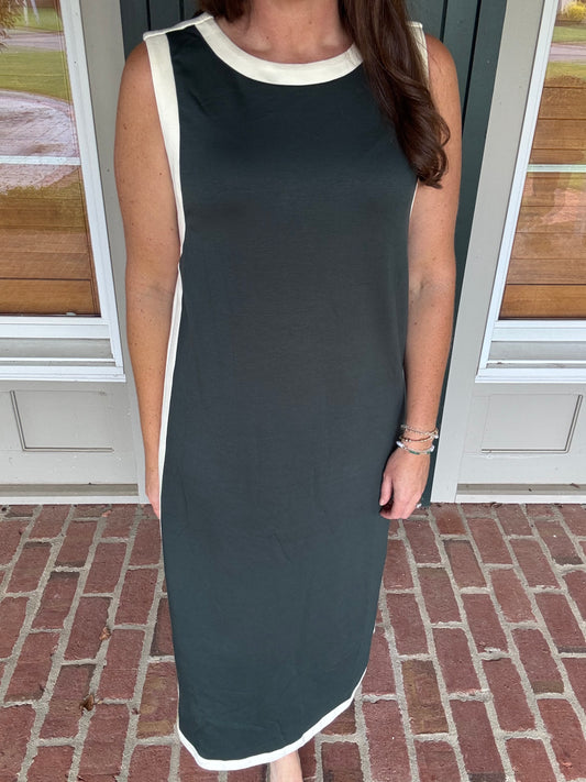 Forest Green Sleeveless Midi