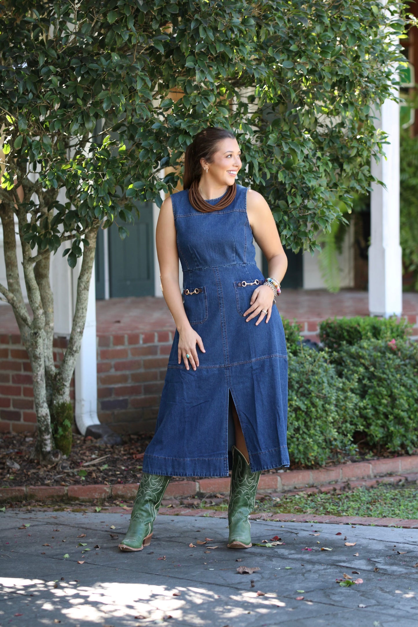 Denim Horsebit Dress