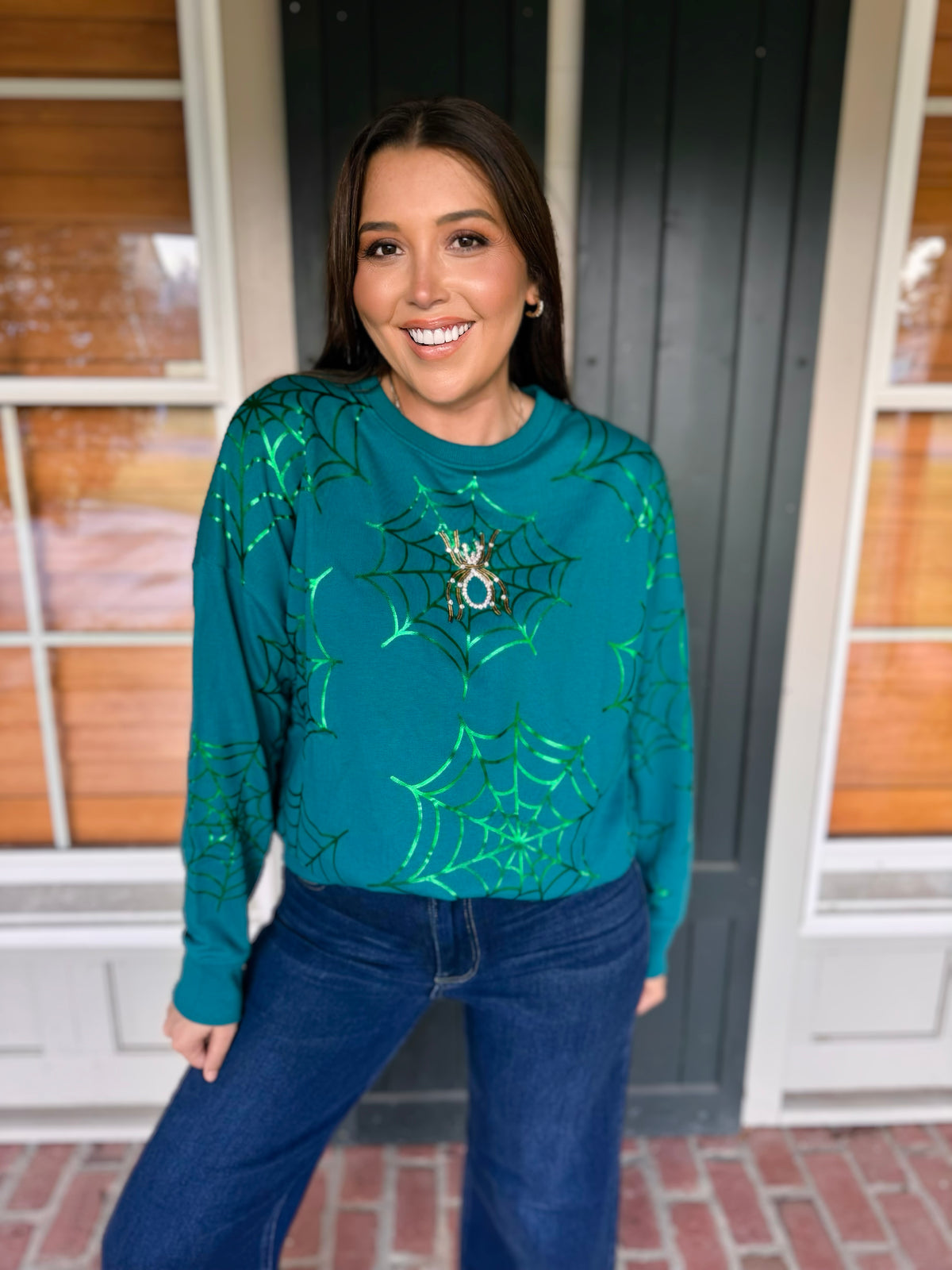 Glowing Web Glam Sweatshirt