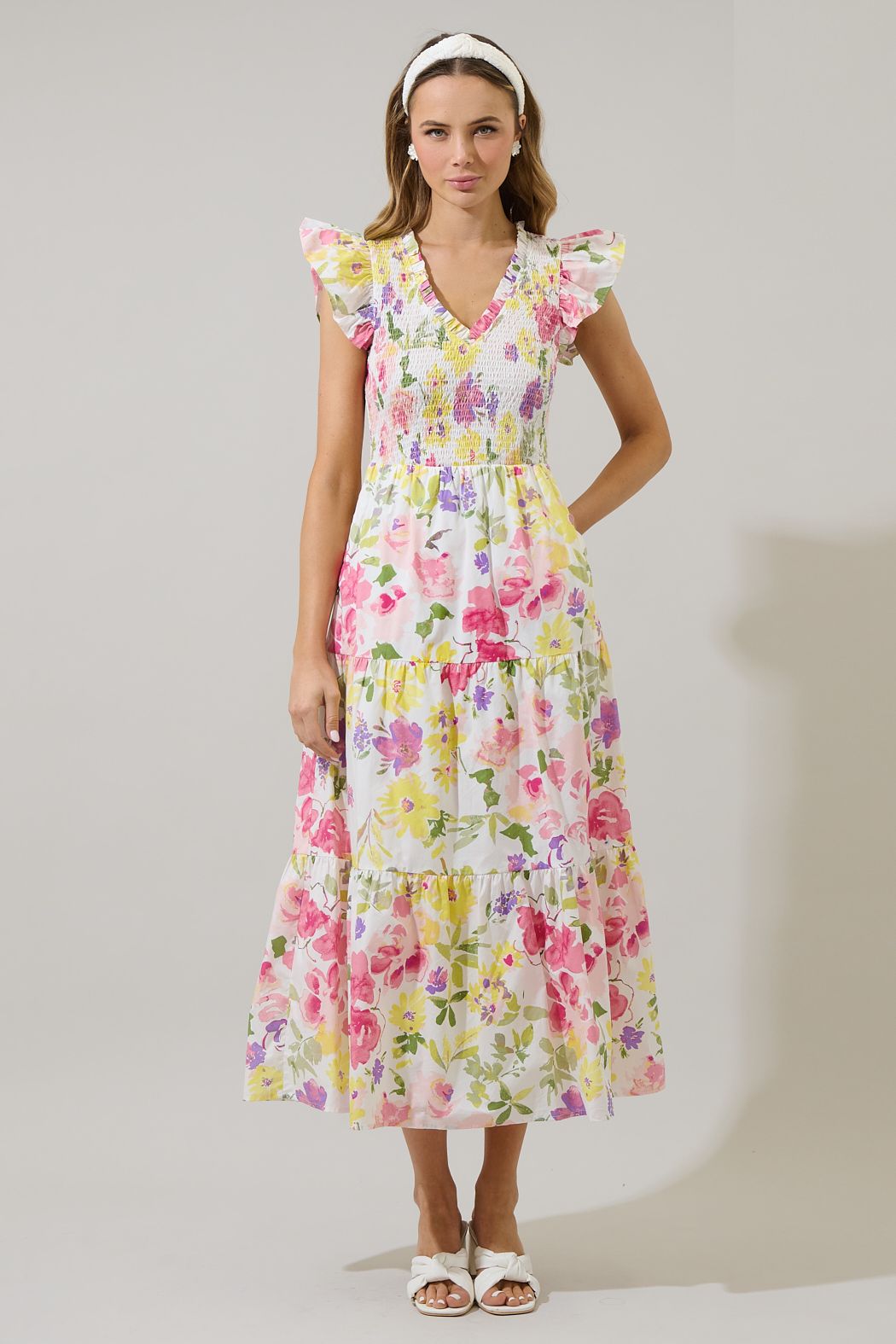 Leonie Floral Tiered Midi