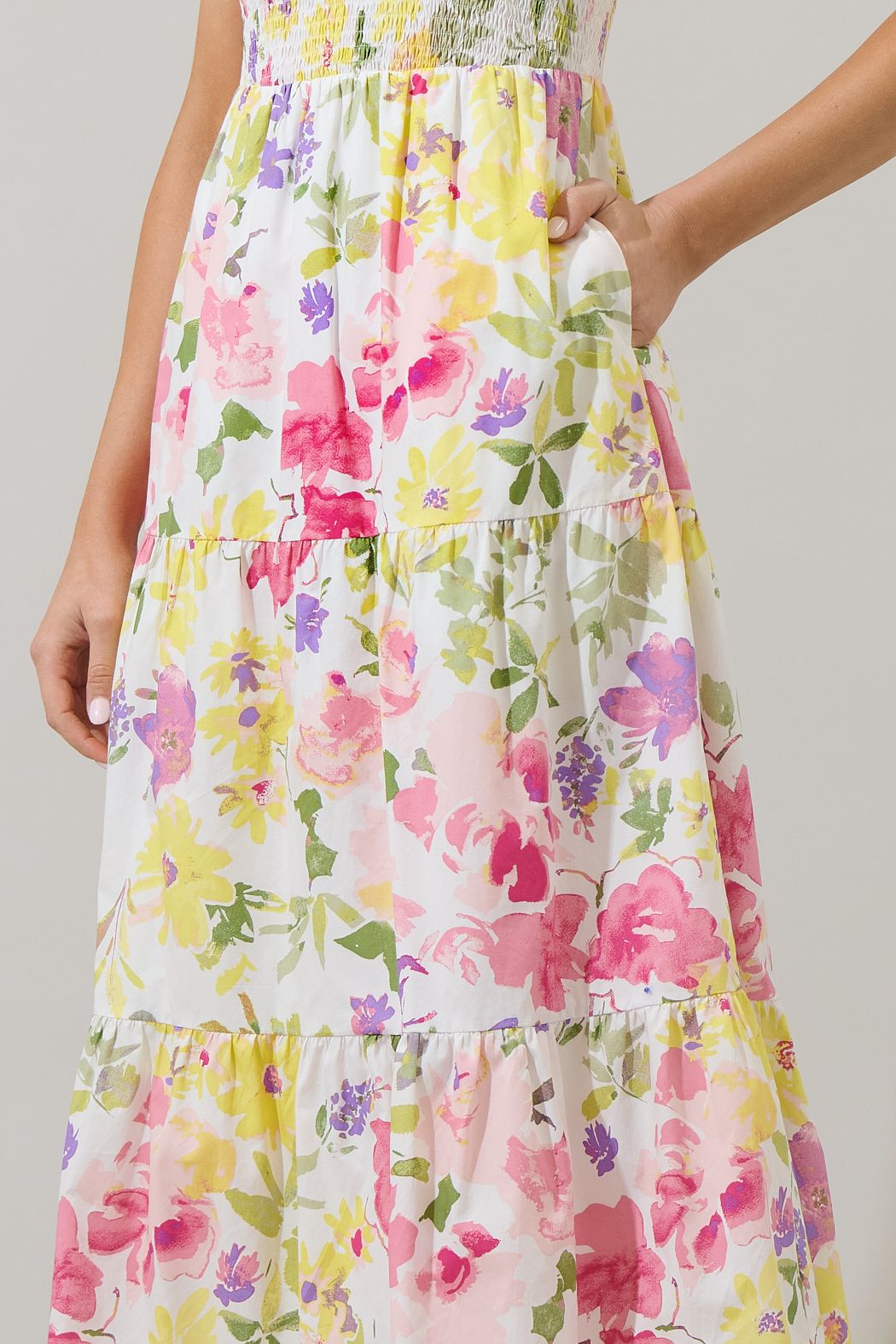 Leonie Floral Tiered Midi