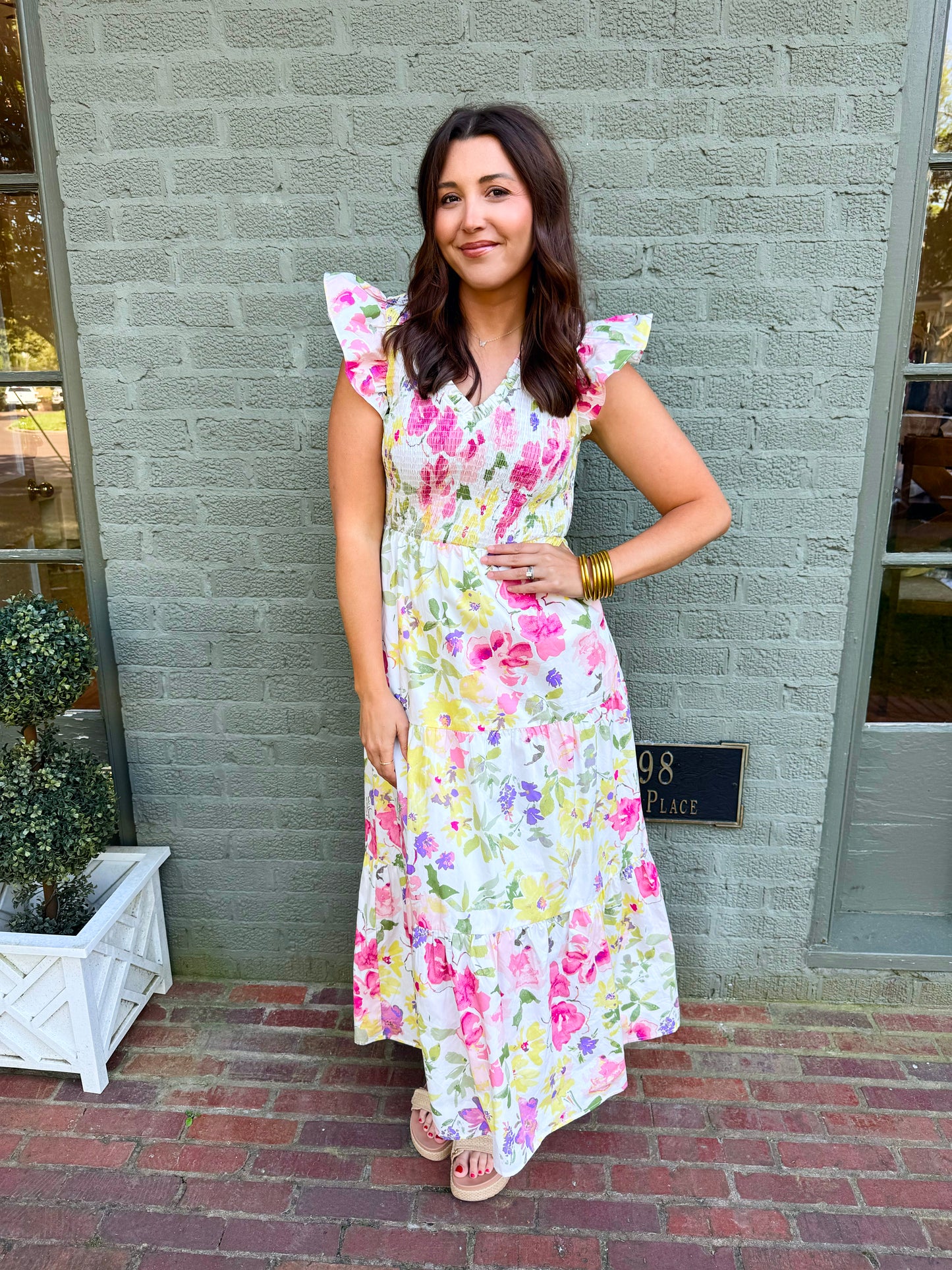 Leonie Floral Tiered Midi