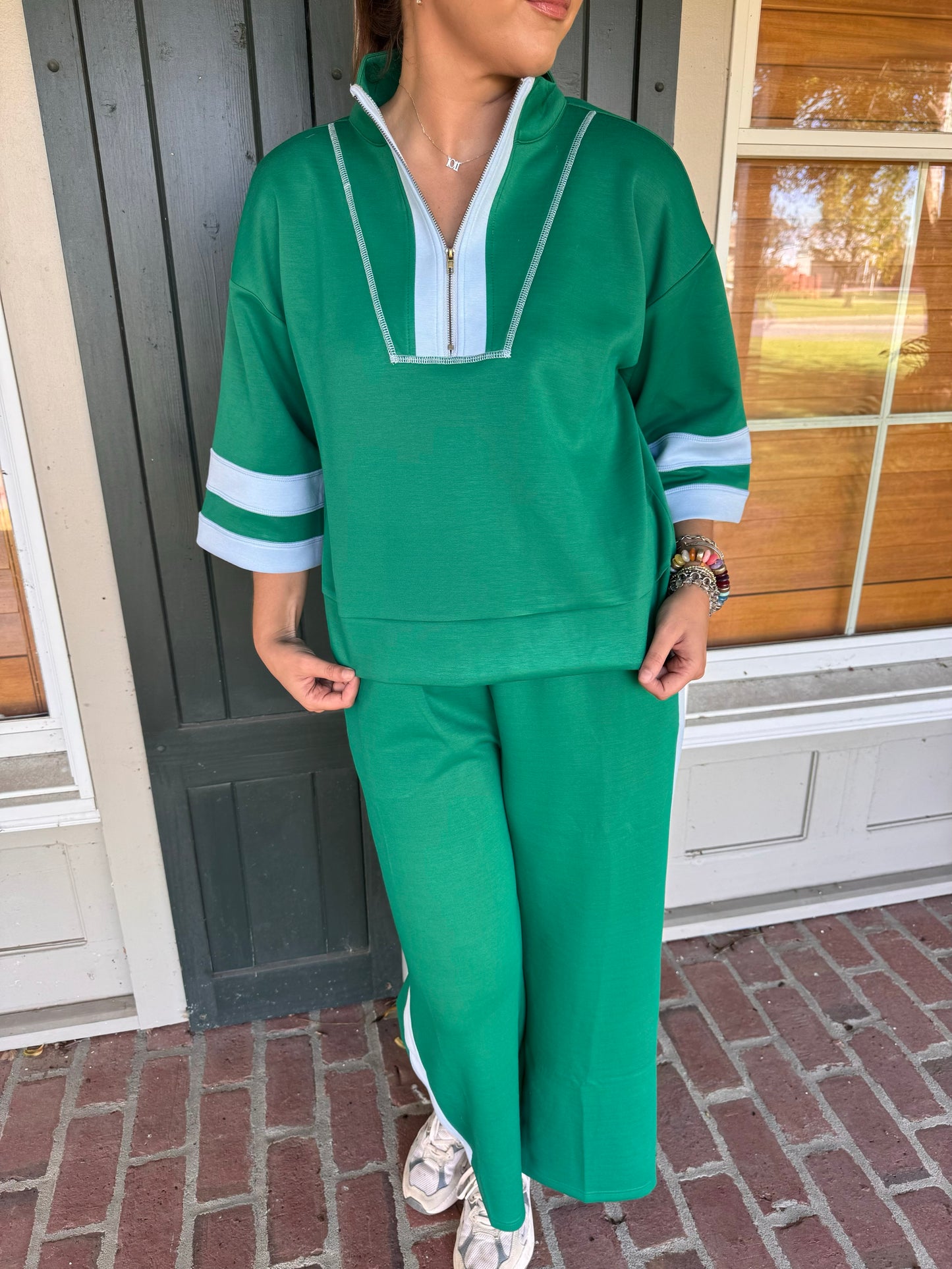 Green Athleisure Pant Set