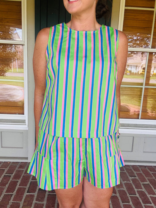 Striped Short Set