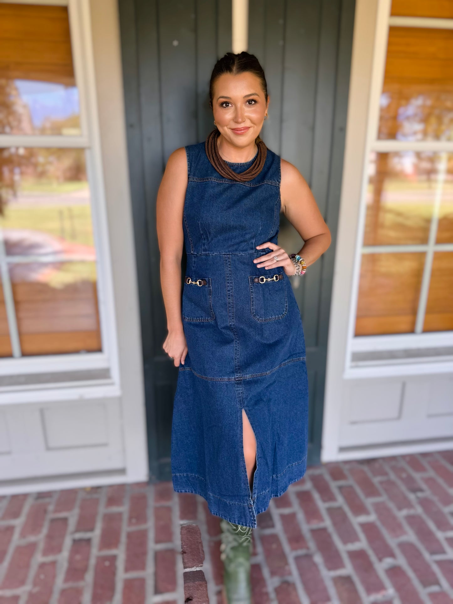 Denim Horsebit Dress