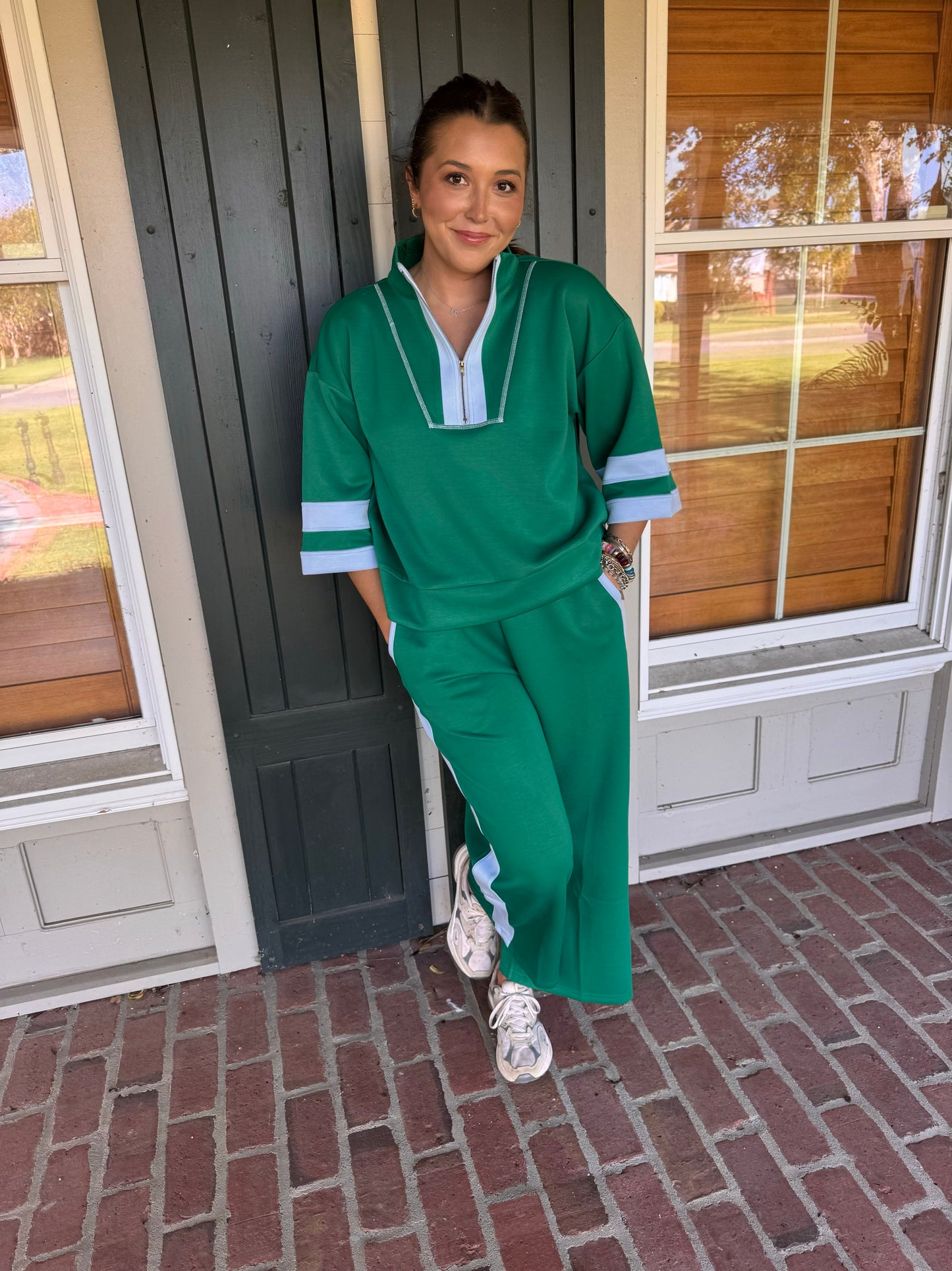 Green Athleisure Pant Set