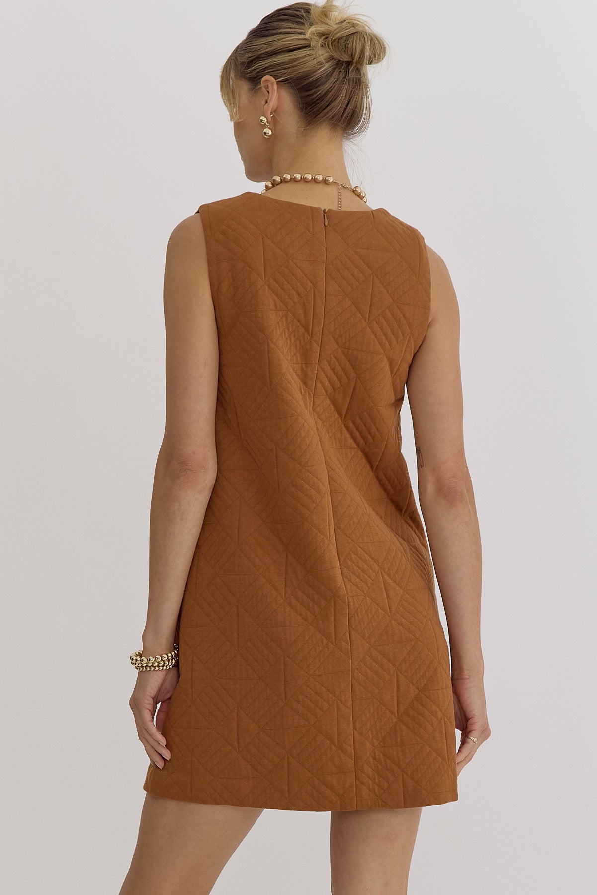 Camel Textured Dress