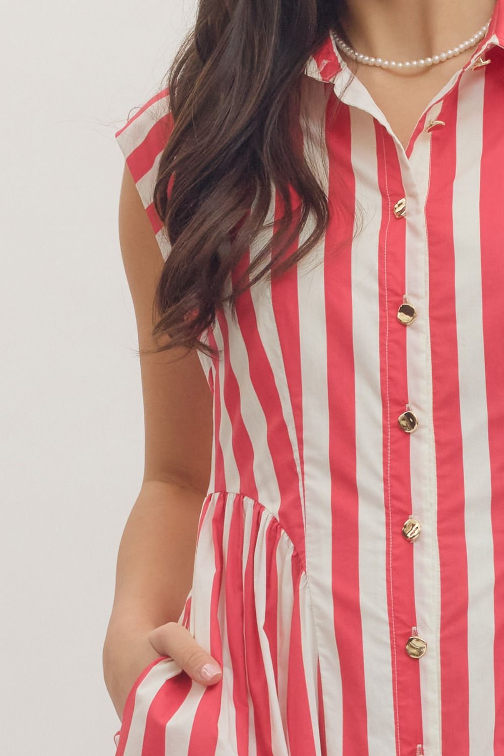 Red Striped Midi