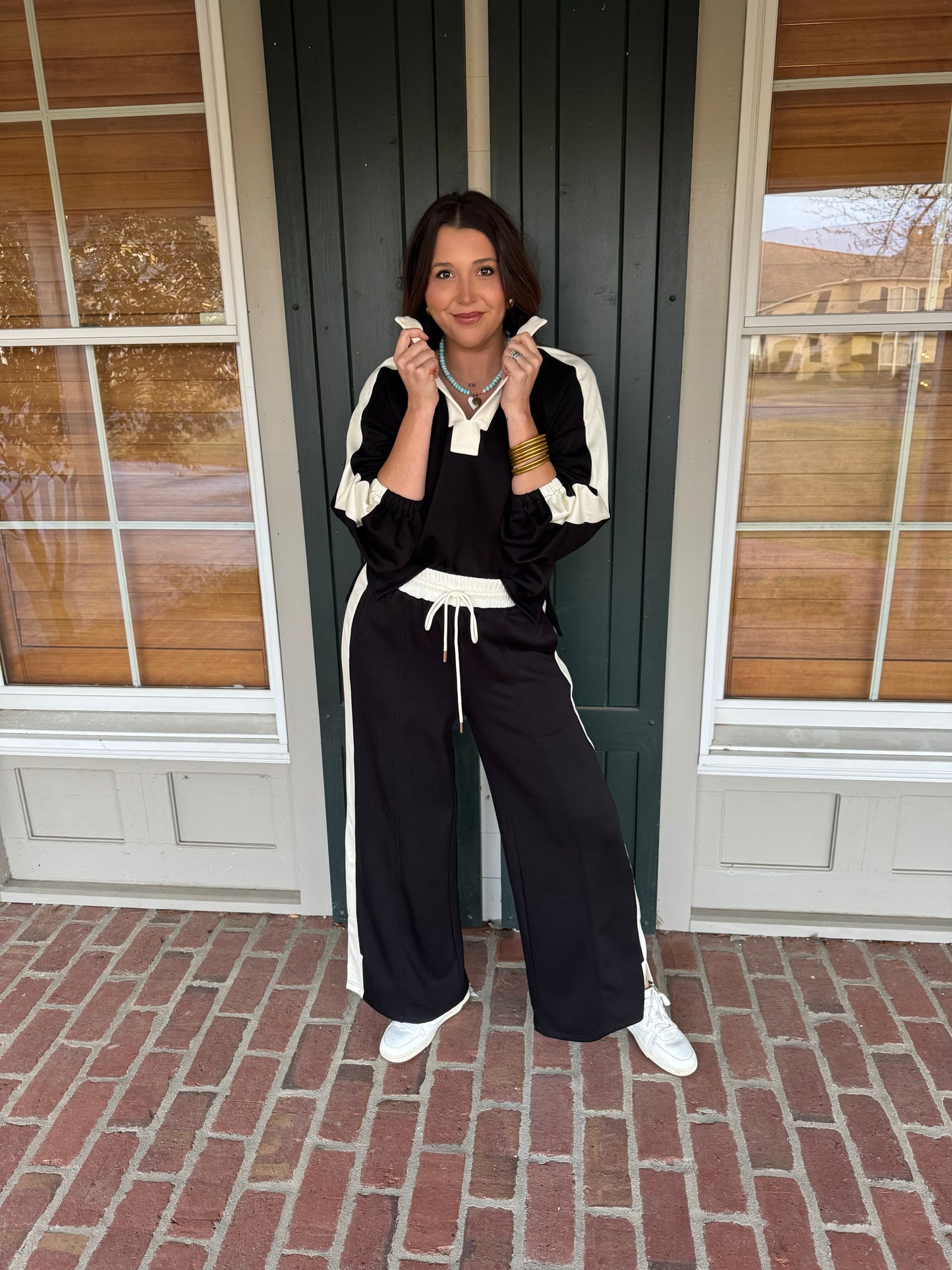 Black Athleisure Pant Set