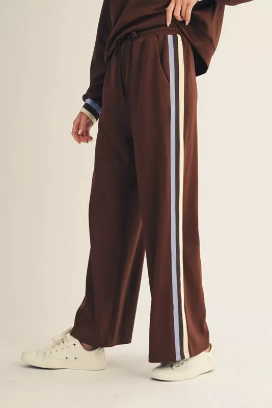 Brown Athleisure Pant Set