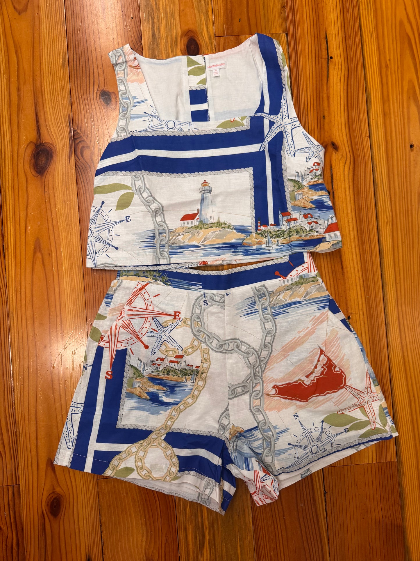 Atlantic Breeze Linen Short Set