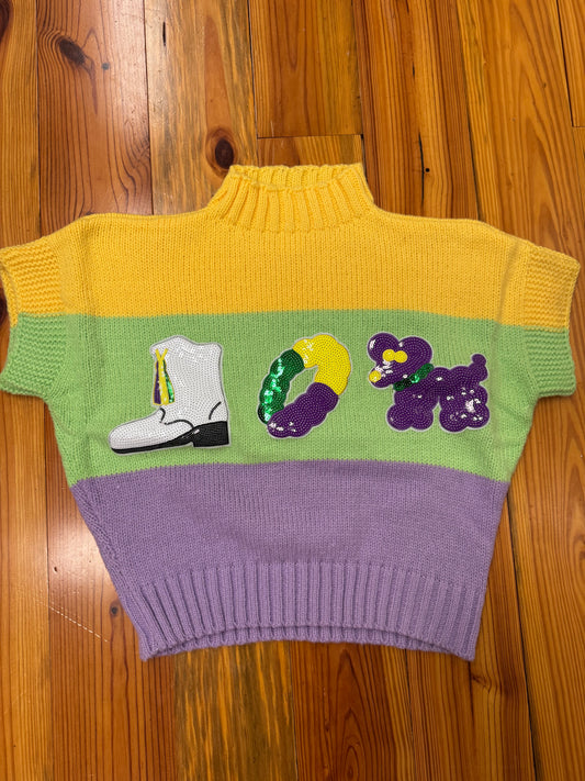 Mardi Gras Icon Sweater Vest