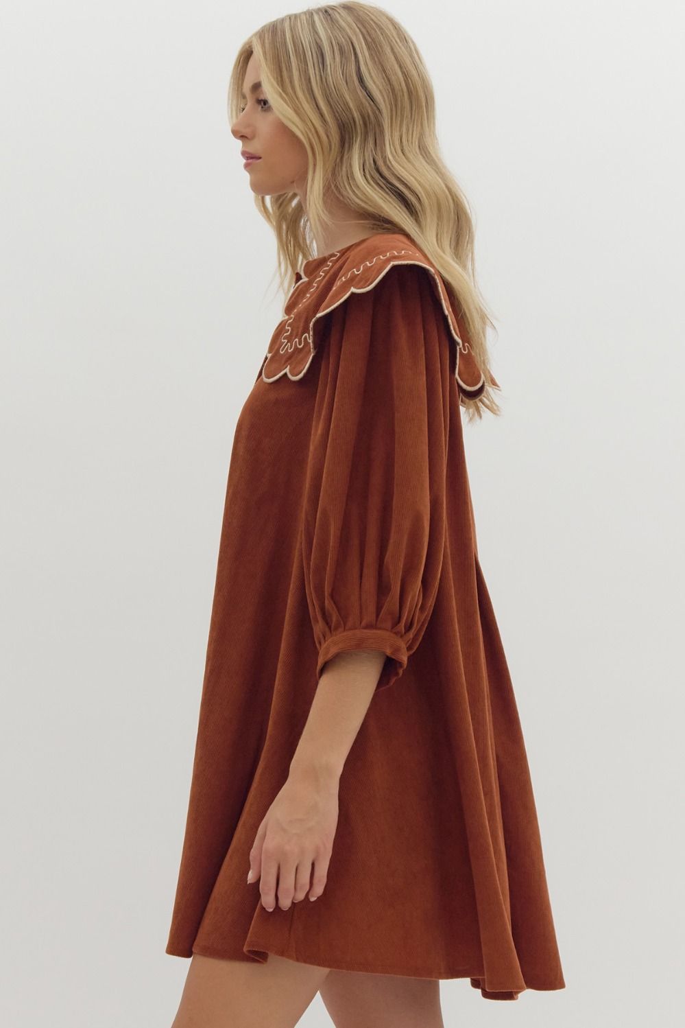 Ginger Oversized Scallop Collar Dress