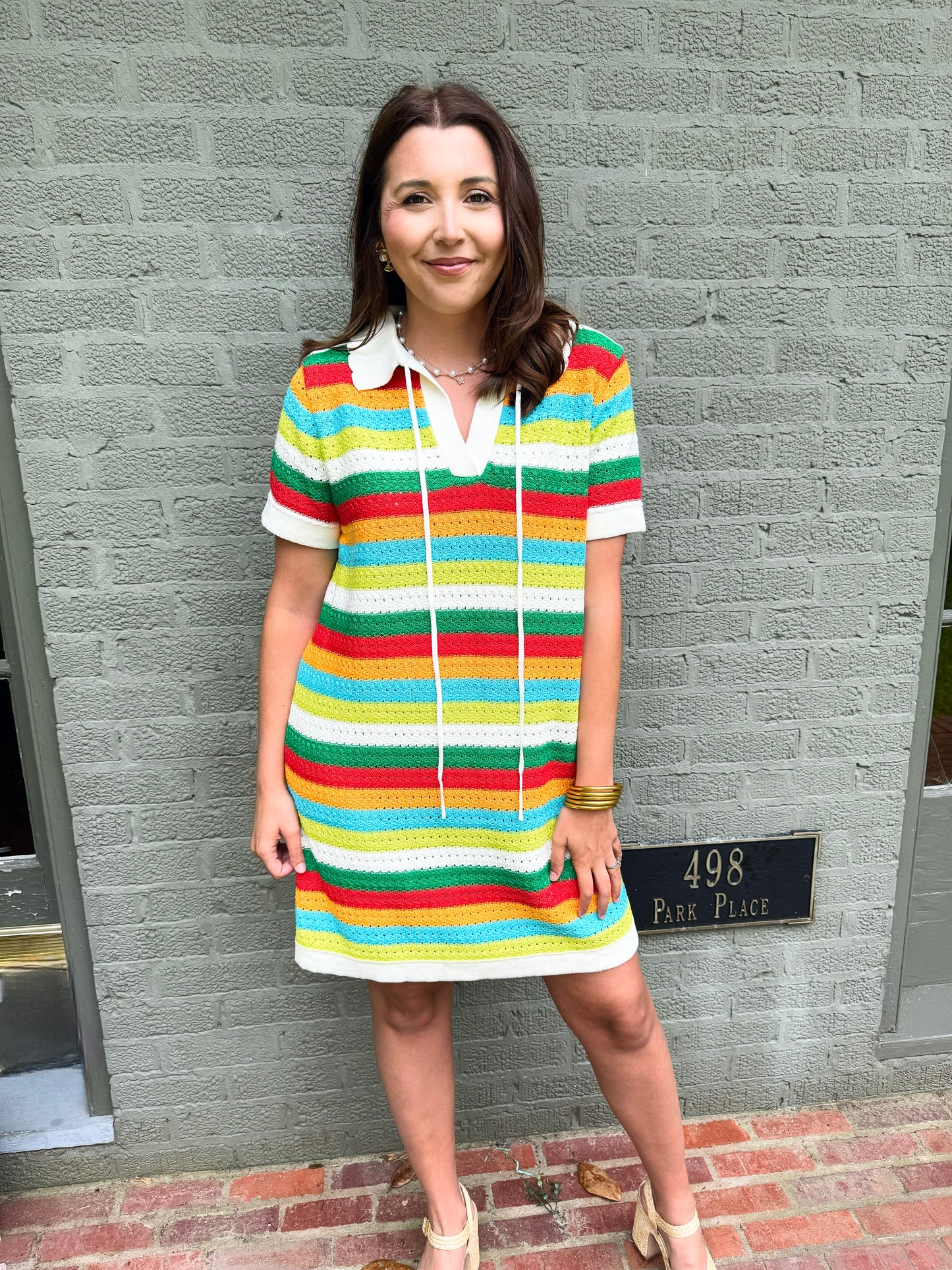 Multi Color Crochet Dress