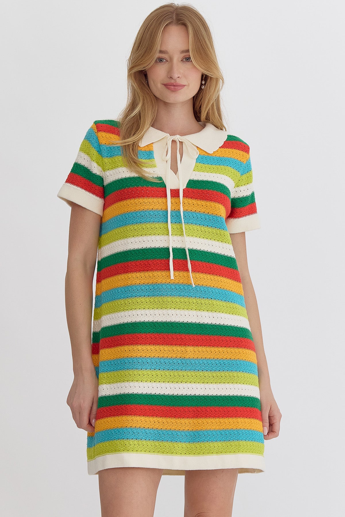 Multi Color Crochet Dress