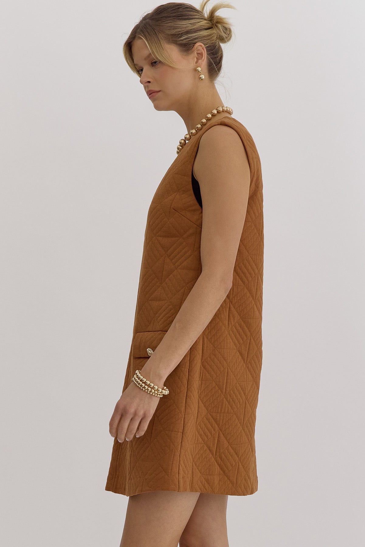 Camel Textured Dress