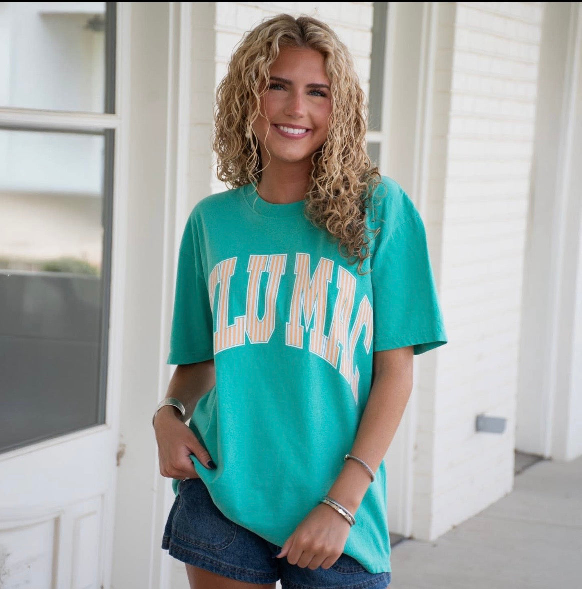 Lulu Mac - Creamsicle Sky/Island Green Comfort Colors Tee