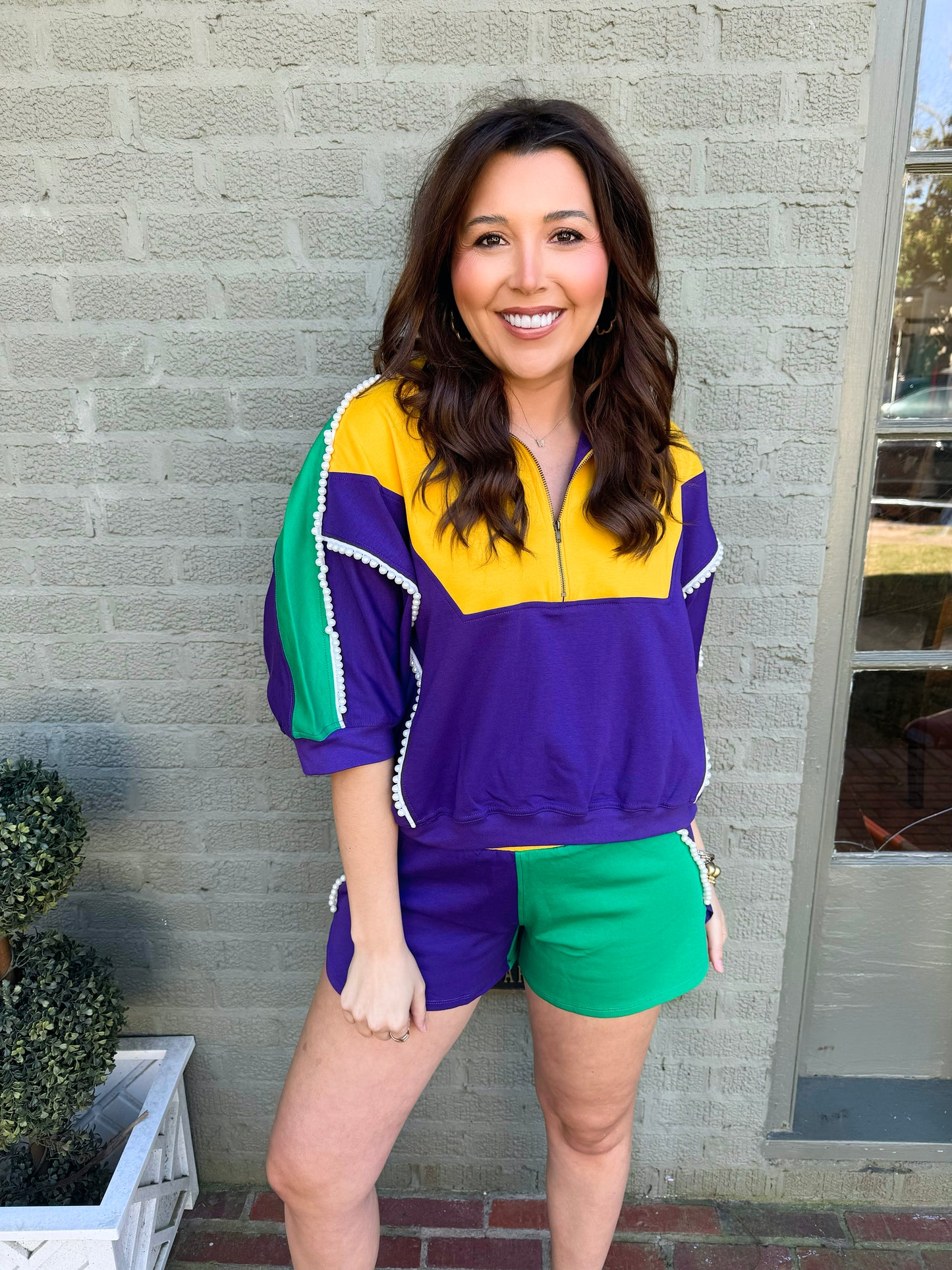 Pearl Mardi Gras Colorblock Short