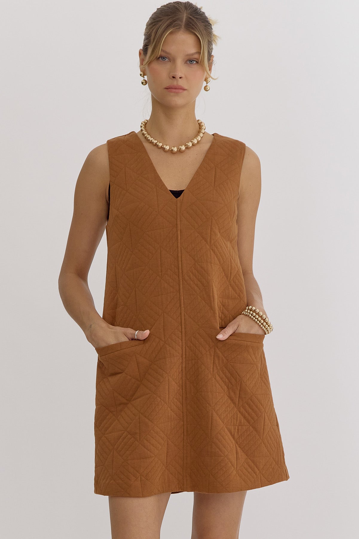 Camel Textured Dress