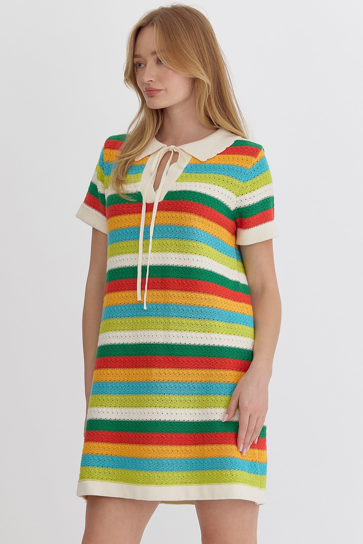 Multi Color Crochet Dress