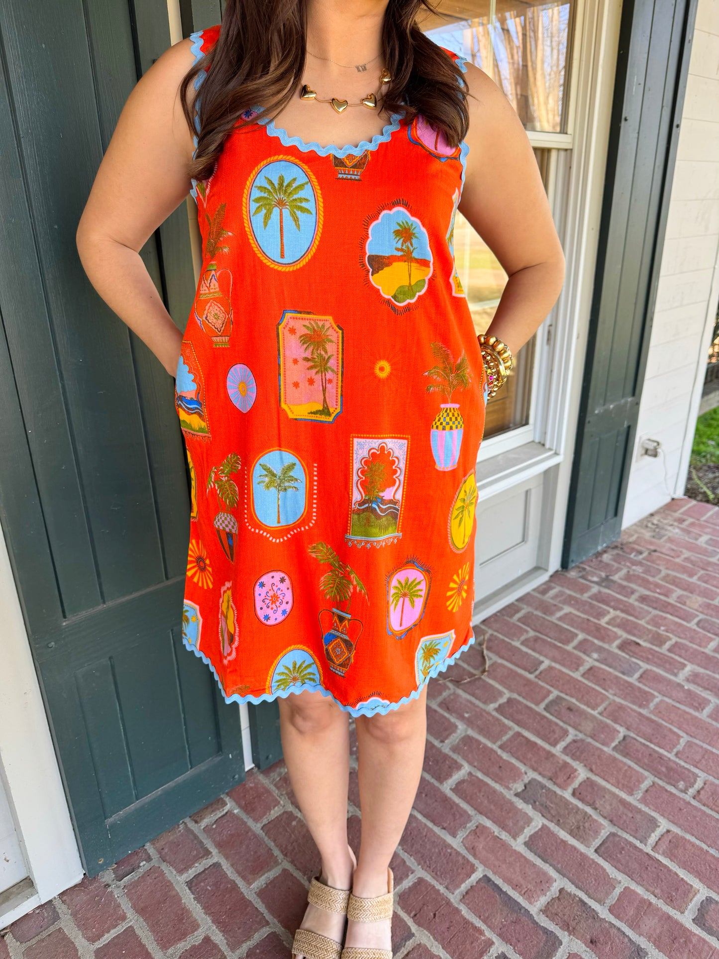 Postcard Shift Dress