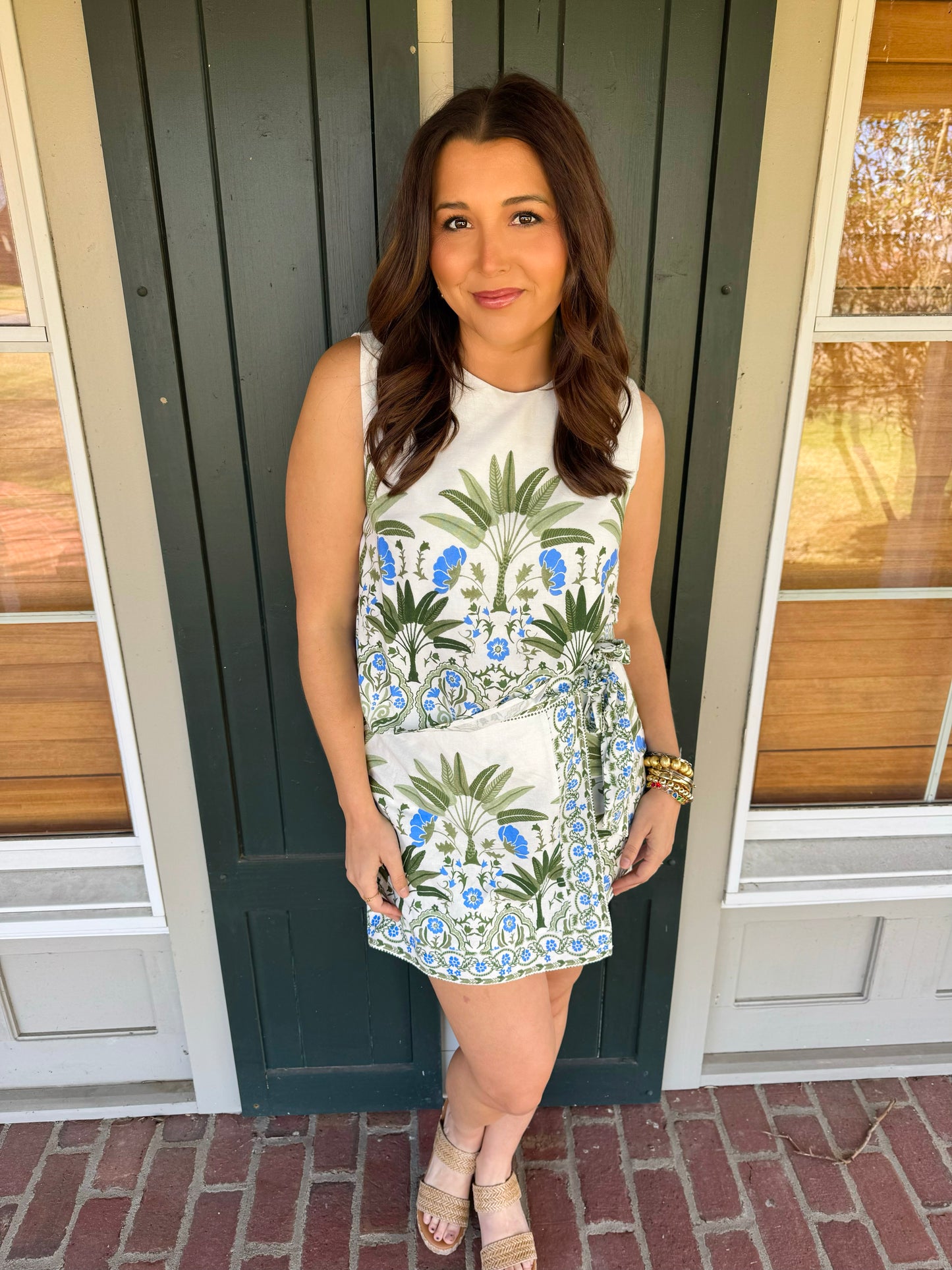 Floral Wrap Skort Set