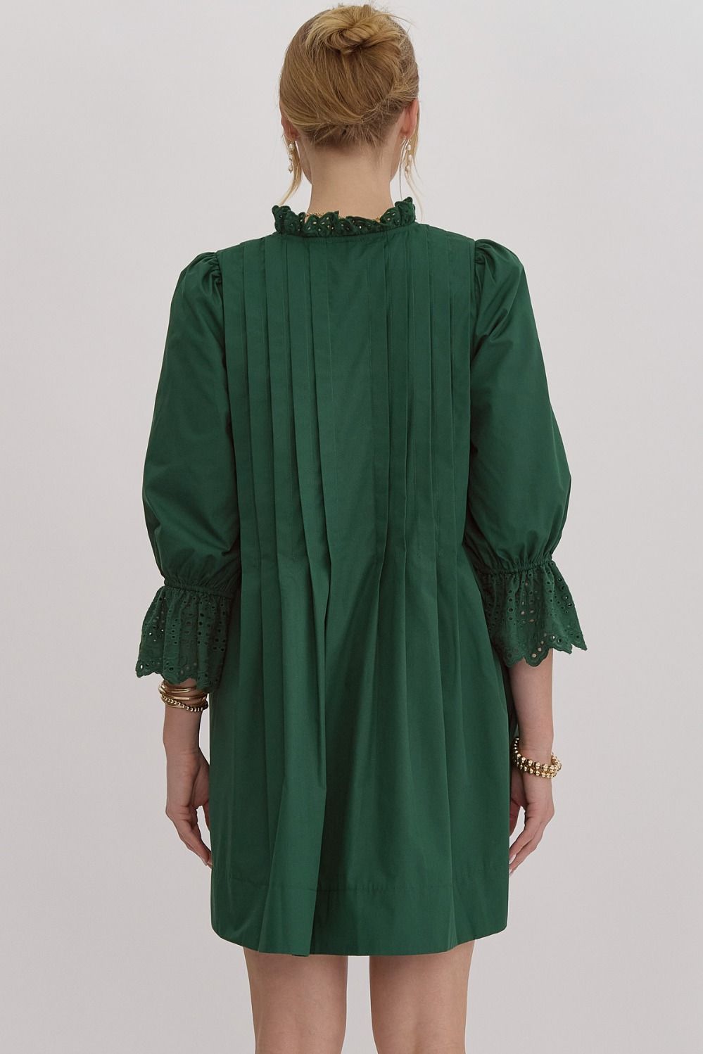 Forest Pleated Dress