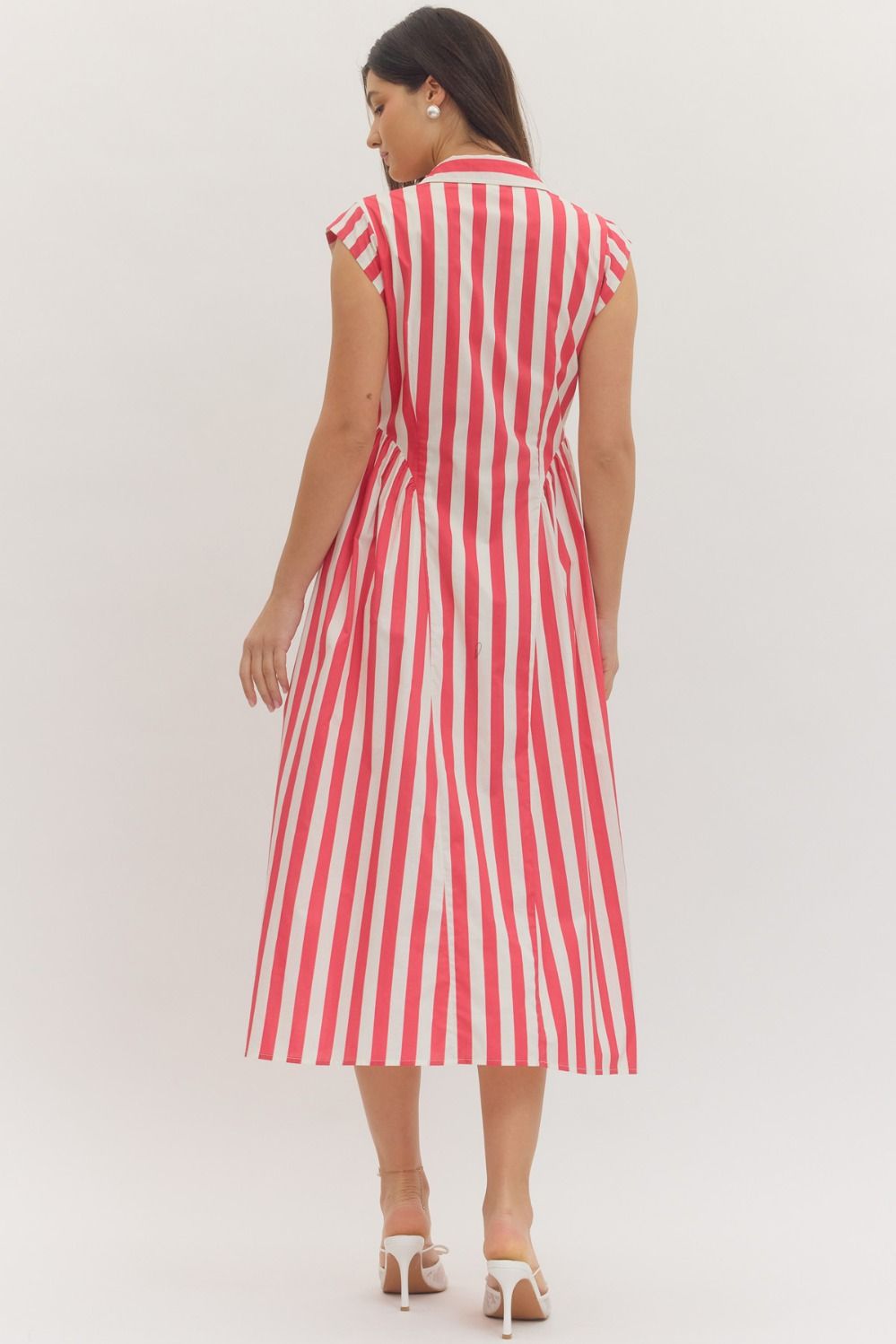 Red Striped Midi