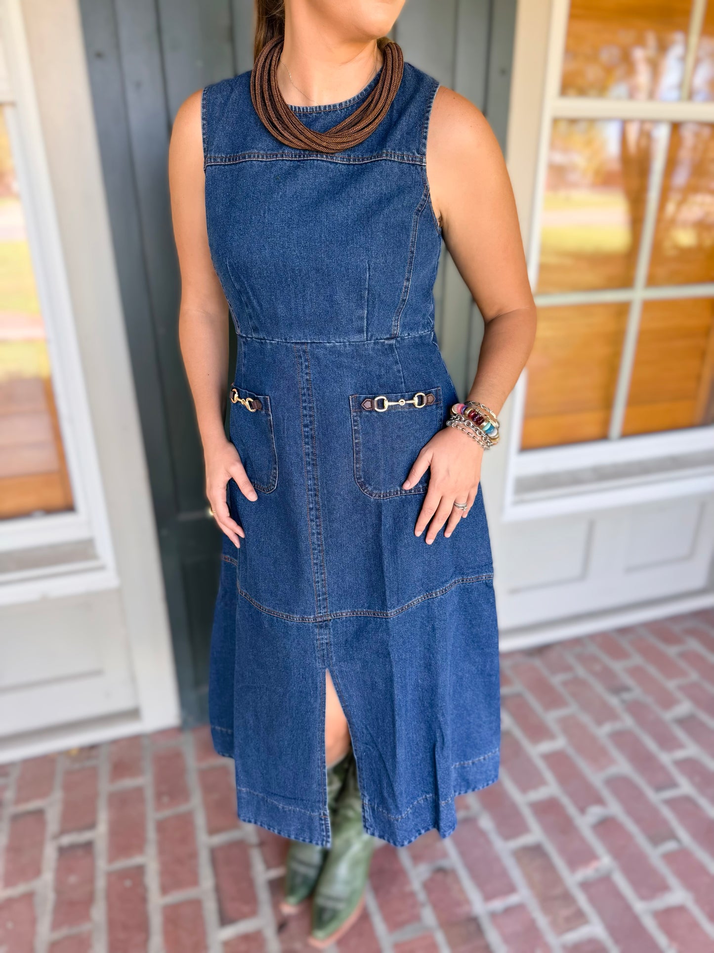 Denim Horsebit Dress