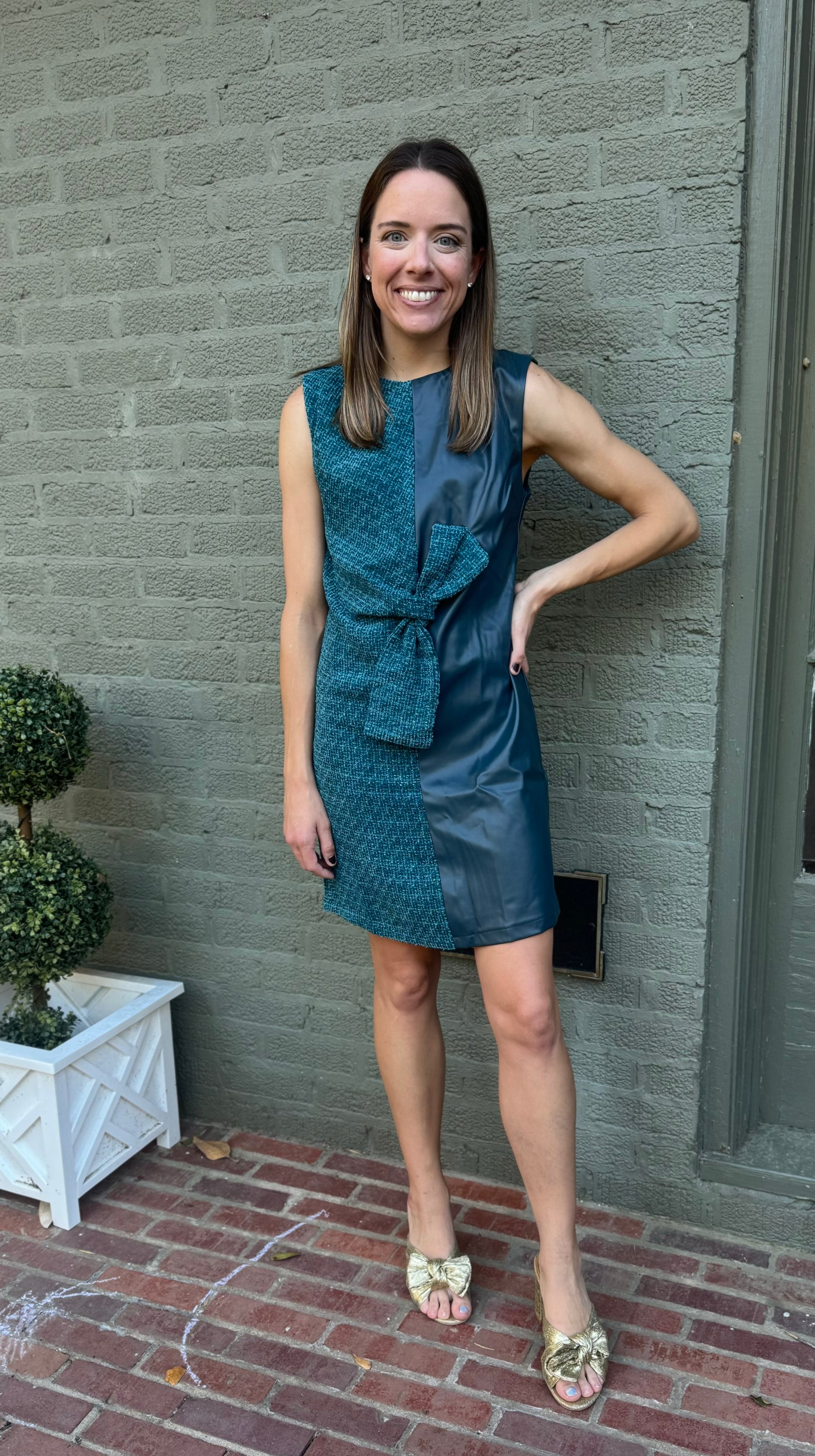 Tweed sales bow dress